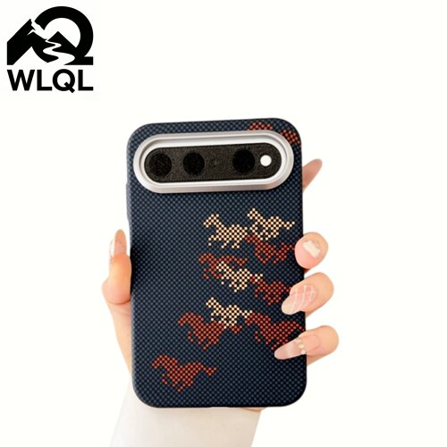 【 WLQL手机壳】新款金属镜框超薄碳纤维纹理适用于华为puraxview手机壳高级感Pura X View全包防摔保护壳
