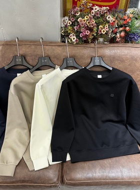 布原男士纯色圆领套头卫衣宽松休闲多色基础款简约百搭BY25106