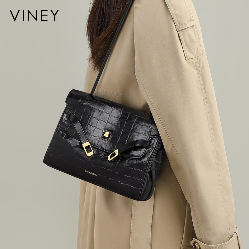 Viney包包女款2026新款女包夏季真皮单肩腋下包大容量百搭斜挎包