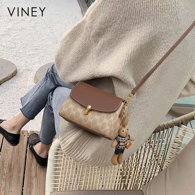 Viney包包女士2025新款夏季斜挎包女包高级感小方包百搭单肩小包