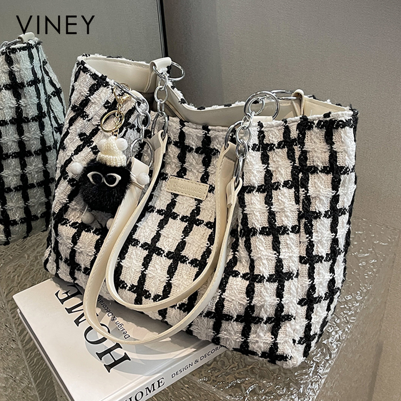 Viney托特包包女士2025新款女包帆布大容量时尚单肩百搭通勤大包