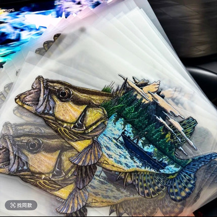 草根路亚DONZ限定路亚周边车贴纸鲈鱼白斑鳜鱼马口黑鱼加州鲈鱼