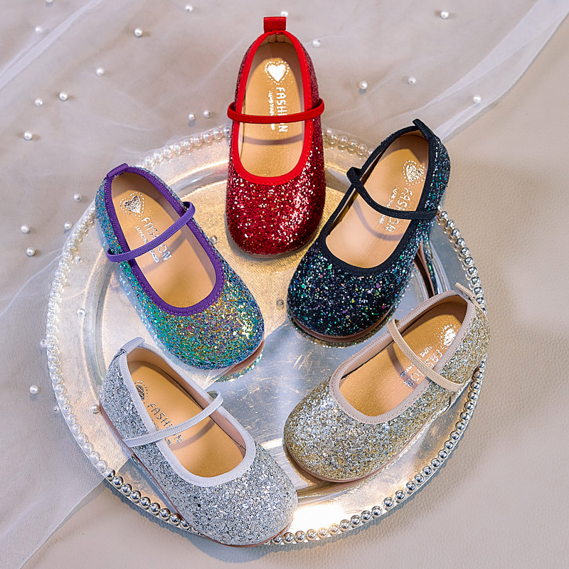女童公主鞋2026春秋季洋气闪亮中大童公主鞋百搭豆豆鞋韩版休闲鞋,童鞋/婴儿鞋/亲子鞋,皮鞋,淘宝优惠券,粉丝福利购,淘宝优惠卷