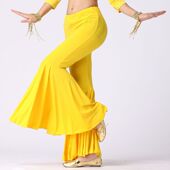 拉丁舞裤 新款 舞蹈裤 广场舞下装 飞魅 摩登交谊舞裤 肚皮舞大喇叭裤