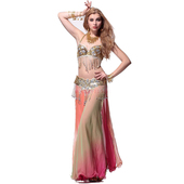 飞魅 成人肚皮舞蹈文胸渐变裙练功服 肚皮舞表演服2024新款