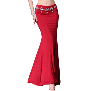 肚皮舞下装大摆裙鱼尾裙莫代尔练功服长裙舞蹈裙半身裙东方舞裙子