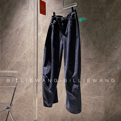 BW独立设计师高定系列｜中古蓝做旧结构破洞弯刀牛仔裤