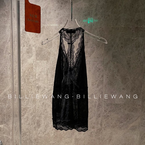 BW独立设计师高定系列｜浪漫美学｜性感蕾丝V领工字背心