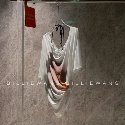BW独立设计师高定系列｜游光｜透视感印花真两件吊带罩衫上衣