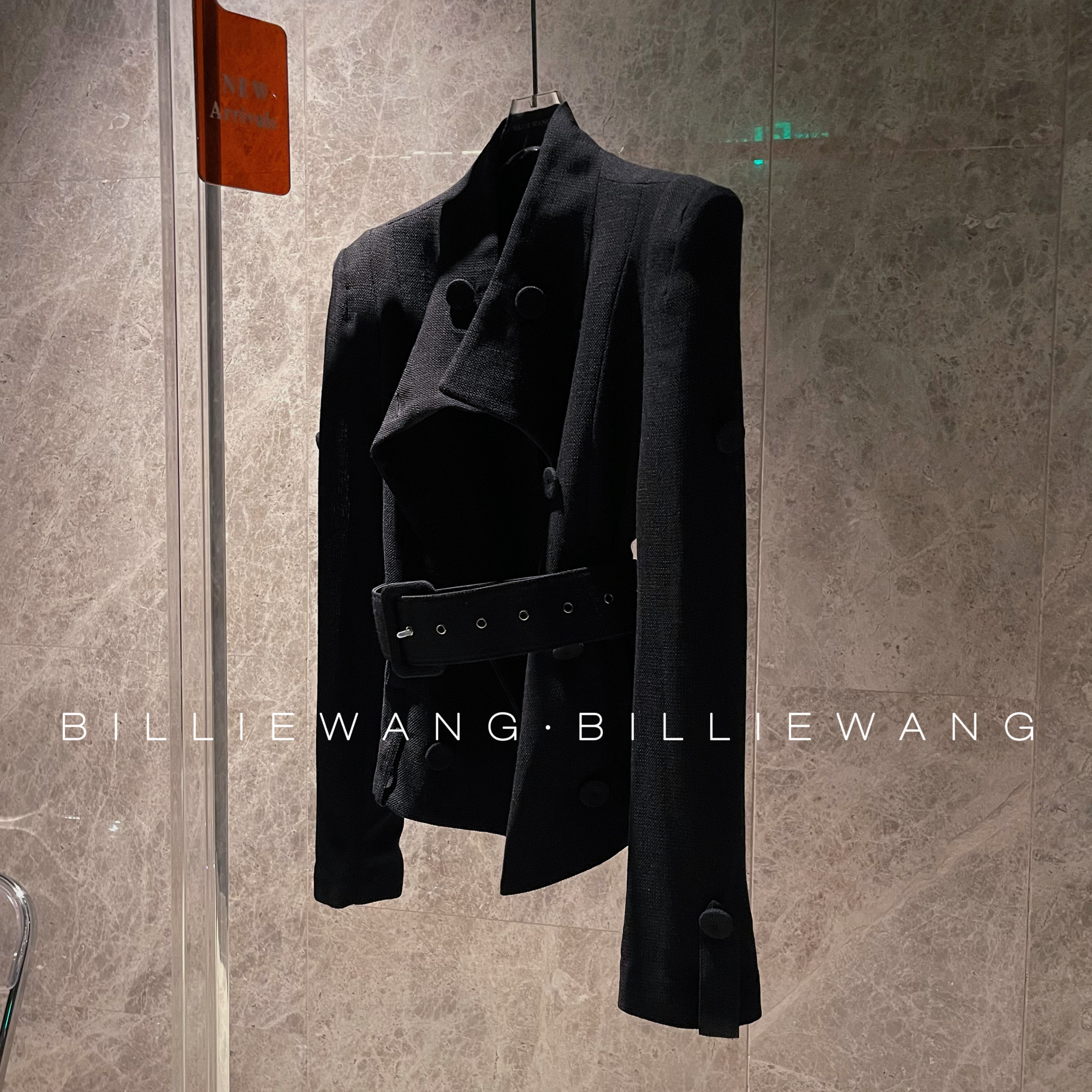 BW独立设计师高定系列｜利落有型高级轻奢纽扣腰带风衣外套图片