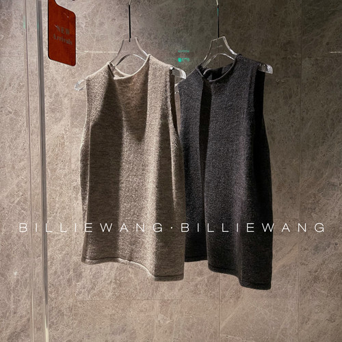 BW独立设计师高定系列｜高级立领醋酸羊绒背心上衣