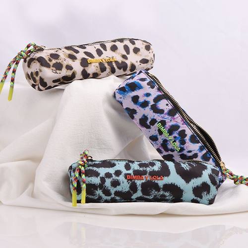 ins风豹纹印花手拿包收纳包