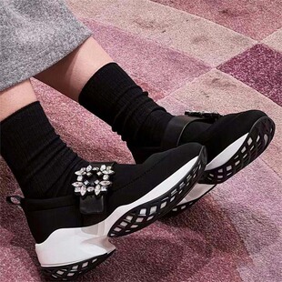 2025新款 Raniy Vibier RV松糕厚底单鞋女水钻方扣玛丽珍鞋跳舞鞋