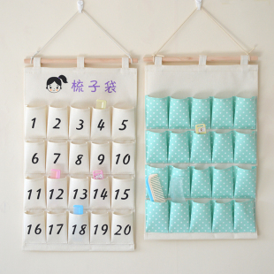 便于查找 省空间 防水帆布幼儿园梳子收纳挂袋 墙壁梳子收纳挂袋