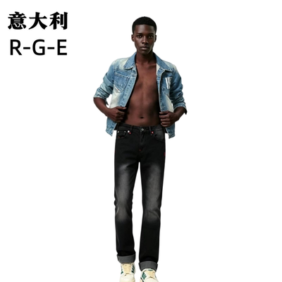 意大利RGE男纯棉弹力牛仔裤
