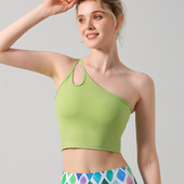 女美背背心斜肩吊带胸垫运动内衣文胸健身裤 新款 欧美瑜伽服套装