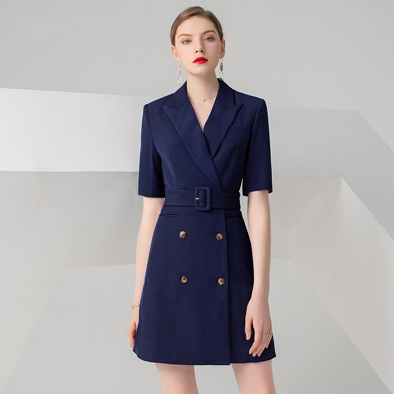 职业连衣裙女家具售楼部工作服高端销售珠宝店夏季新款美容院前台