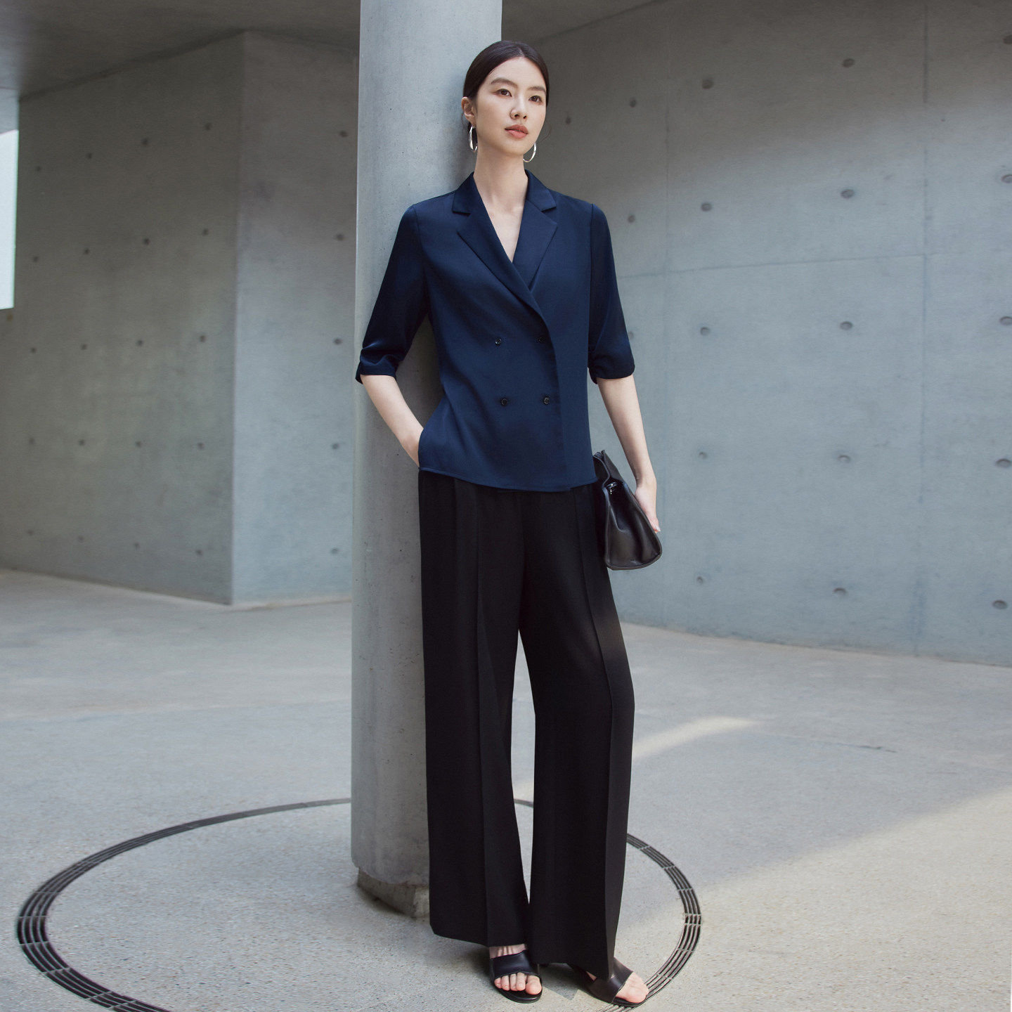 艾尚臣高级感短袖衬衫套装女夏季通勤白领前台接待案场客服工作服