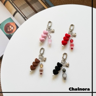 Chainora戢十伍【怦然心动】植绒挂件手机链条过年多彩可爱风ins