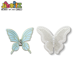 洞洞鞋配饰适配crocs配饰鞋花装饰扣2025珍珠蝴蝶卡通鞋扣鞋花