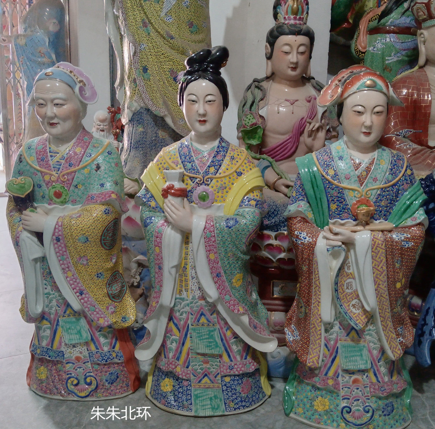 陶瓷女福禄寿三星神像大号王母娘娘观音菩萨麻姑瓷像供奉佛像90cm