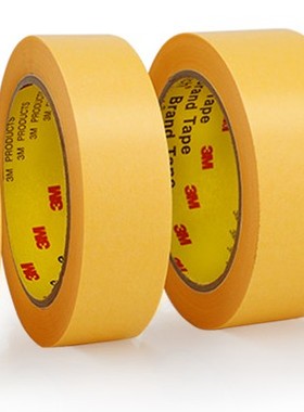 3M遮蔽纸胶带，244黄色胶带，耐高温250度，100MM宽*50M长