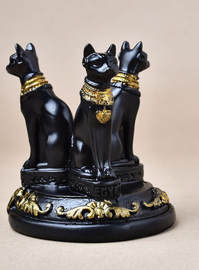 树脂工艺品摆件猫女神雕像底座展示支架