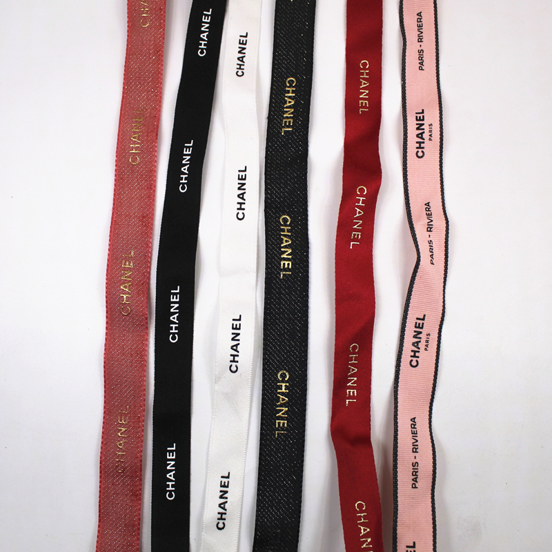 柜台大品牌美丽丝带专柜礼盒包装黑白彩色打包丝绸带可做鞋带饰品