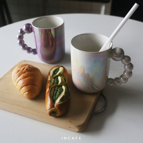 ins北欧风炫彩陶瓷杯网红潮款咖啡杯韩式水杯马克杯出口杯新款