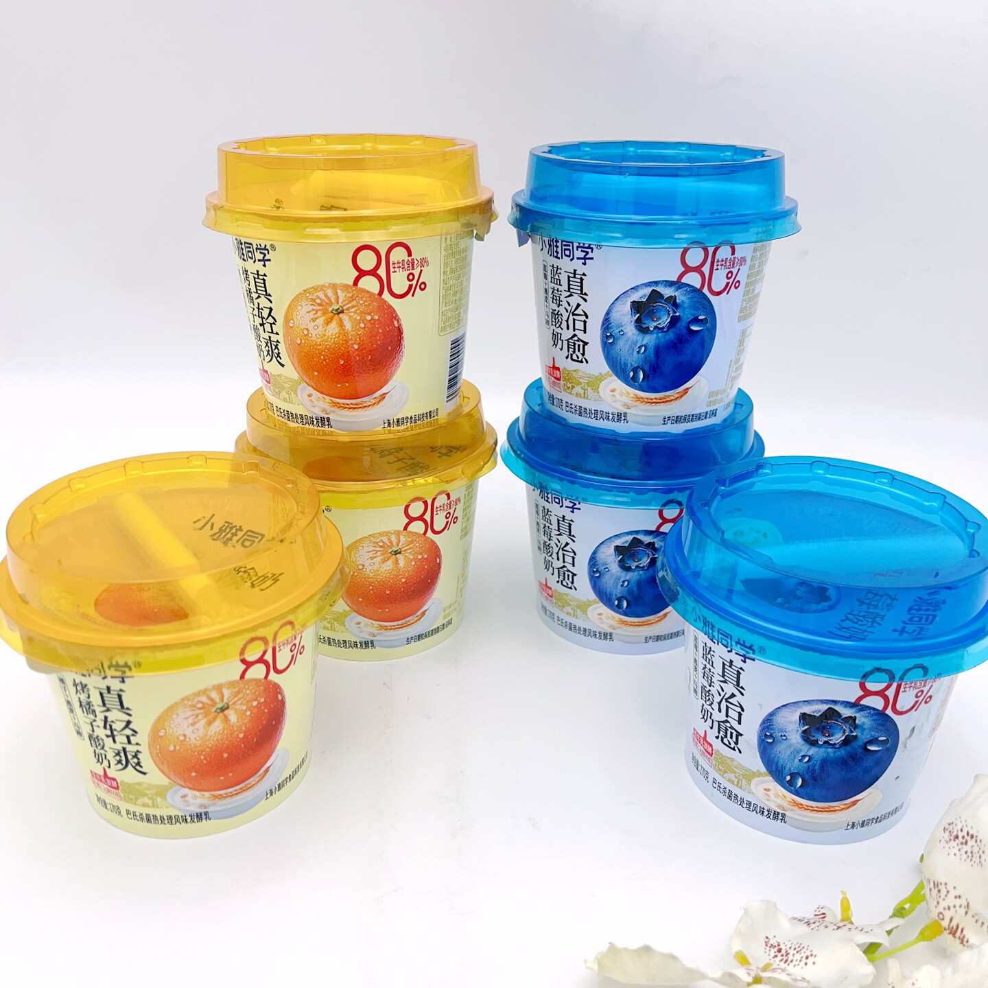 小雅同学烤橘子酸奶170g蓝莓水果燕麦酸奶营养早餐代餐零食品小吃