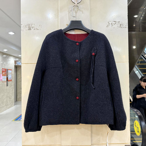 YDD-96D068休闲双面羊毛呢大衣