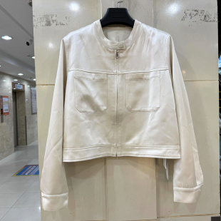 拉链立领仿铜氨丝减龄短装 2635 时尚 2026新款 夹克外套女 欧货春装