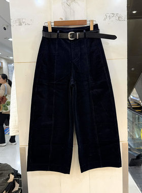RR51687P灯芯绒直筒裤女裤
