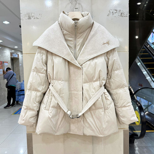 可可锐丽85161双层大翻领羽绒服