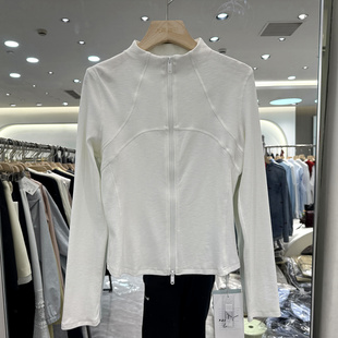 上衣春装 西子梦菲思612 显瘦T恤卫衣开衫 弹力修身 双拉链立领薄款