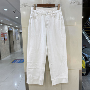 春装 女裤 烟管裤 9130 后小马刺绣花高腰百搭显瘦四面弹力牛仔裤