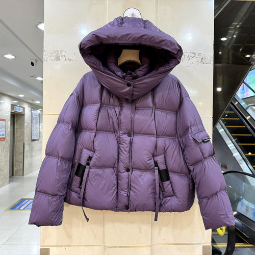 艾尔菲洋25A-D8002连帽短羽绒服