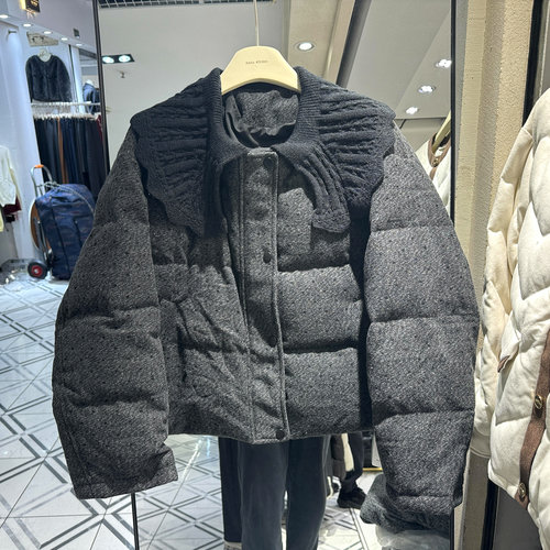 花之妖影66828针织花边白鸭绒