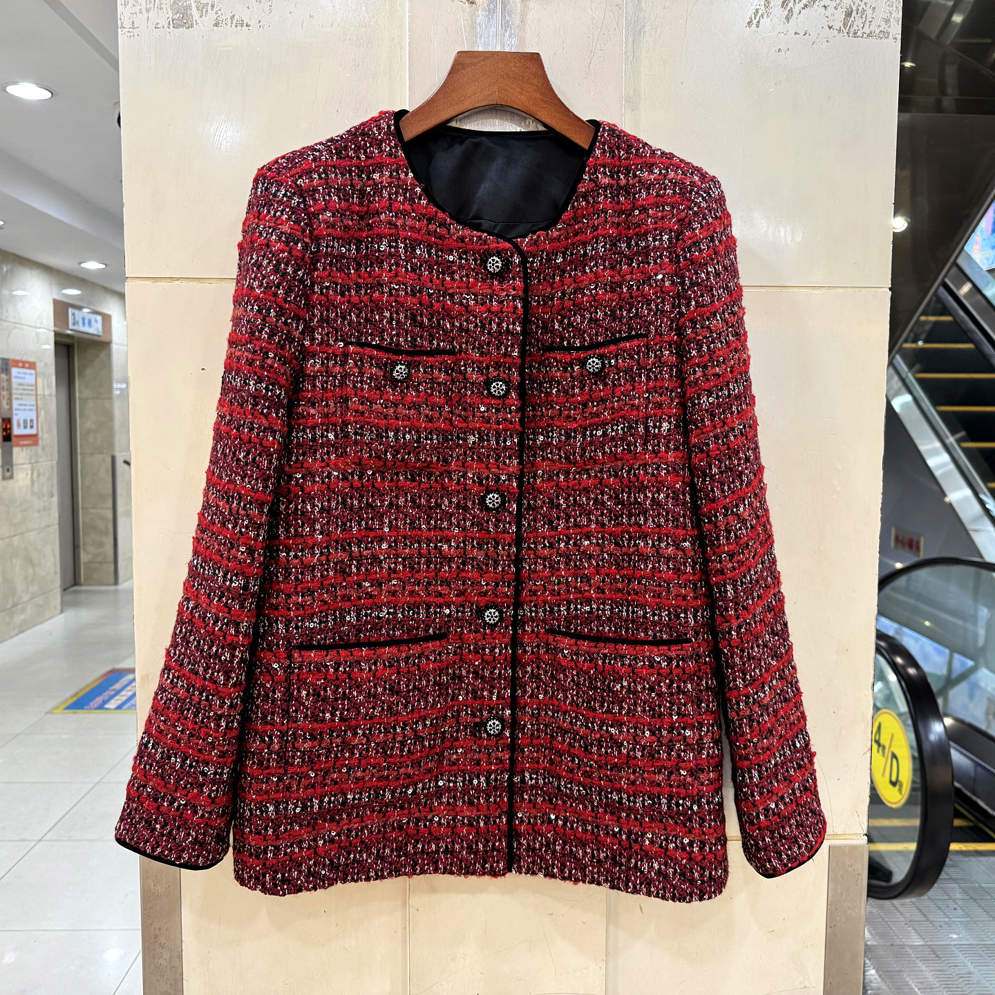 墨雪MX26067 欧货春装2025新款单排扣小香风一手长圆领羊毛呢外套,女装/女士精品,毛呢外套,淘宝优惠券,粉丝福利购,淘宝优惠卷