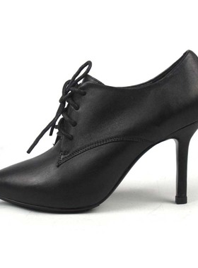 KUUKI/高琪包邮真皮OL通勤系带尖头细跟深口羊皮春/秋单鞋61402A