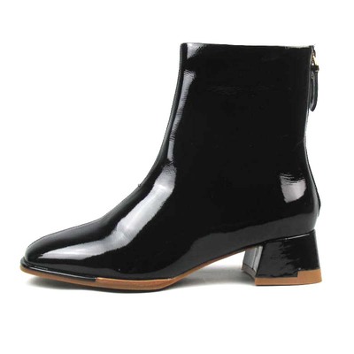 KUUKI高琪英伦短筒中跟时装靴