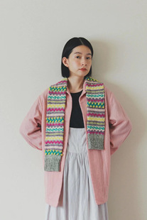 横田japan wool芽吹复古撞色围脖毛线材料包