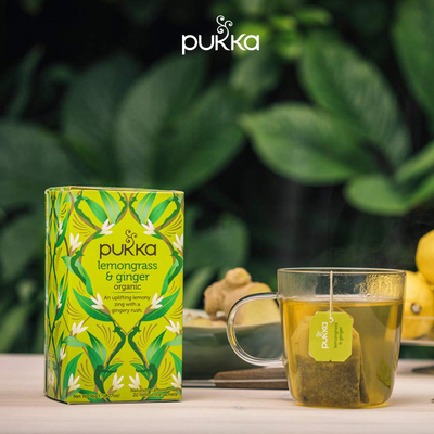 Pukka-普卡 清香提神舒緩疲惫不适柠檬草生姜组合型花草茶 20袋