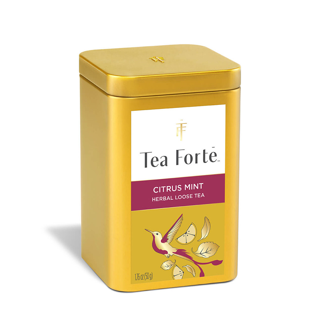 Tea Forte-CITRUS MINT清新薄荷与柠檬活力组合清凉提神罐装茶叶