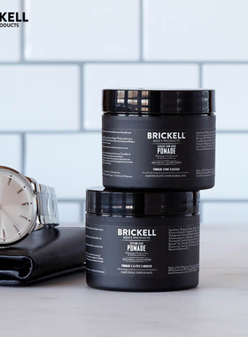 Brickell-Clay Pomade哑光易冲洗天然粘土强力男士造型发泥 59ml