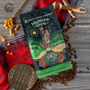 Bones Coffee-白骨咖啡 奶油硬糖和焦糖风味 中度烘焙咖啡豆 340g