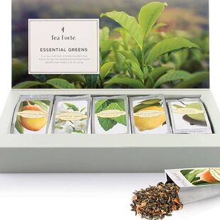 Tea Forte-Essential Greens 精品绿茶 独立包装茶袋礼盒 15袋