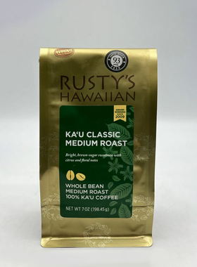 Rusty's Hawaiian-Ka'u咖评93分杏蜂蜜巧克力烟草 中度烘焙咖啡豆