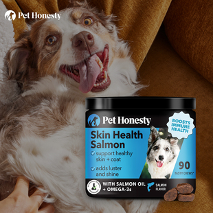 Pet Honesty-含阿拉斯加鲑鱼海带维E 促进毛发亮泽柔软鲑鱼油颗粒