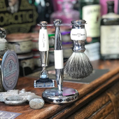 剃须三件套装 Edwin 英国产 支架 刷 Jagger 适用三刀头卡夹剃须刀